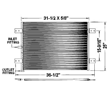 CON0050 - Peterbilt 387 2000-2007 Condenser Condenser