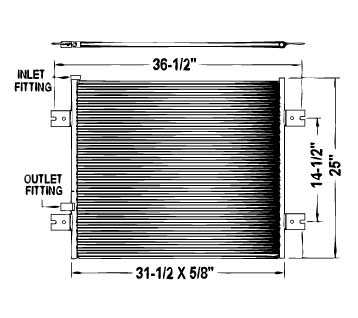 CON0051 - Peterbilt 2005-2007 All Models Condenser Condenser