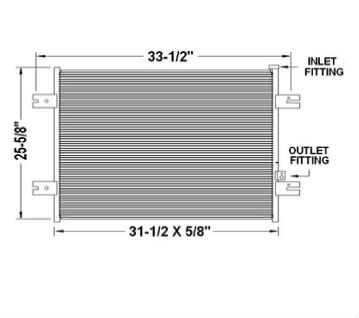 CON0058 - Peterbilt 377 / 389 Condenser 2005 - 2008 Condenser