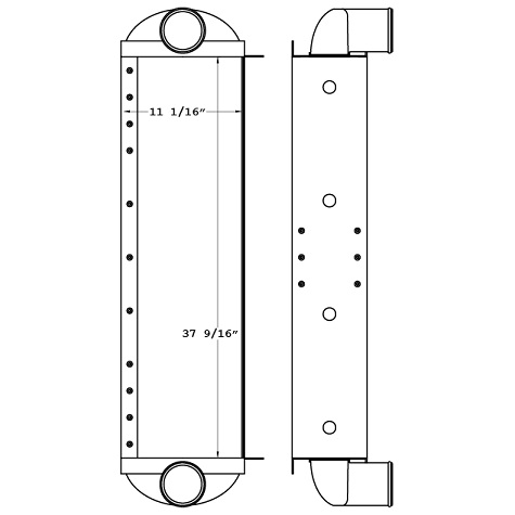 TRA12007 - New Flyer D40LF - DE40LF 2001-2007 Charge Air Cooler Charge Air Cooler