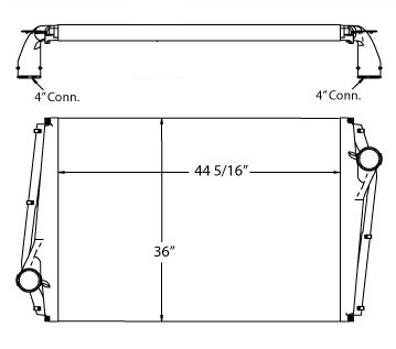 TRA12033 - Prevost Charge Air Cooler Charge Air Cooler