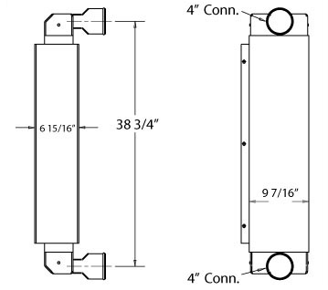 TRA12034 - Eldorado Bus Charge Air Cooler part of 2900-70 Charge Air Cooler