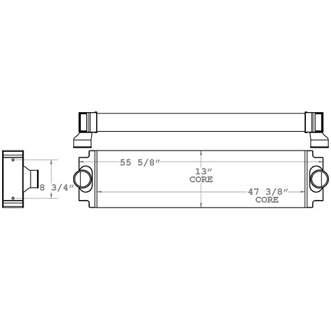 TRA12069 - MCI 2010 & newer E/J4500 charge air cooler Charge Air Cooler