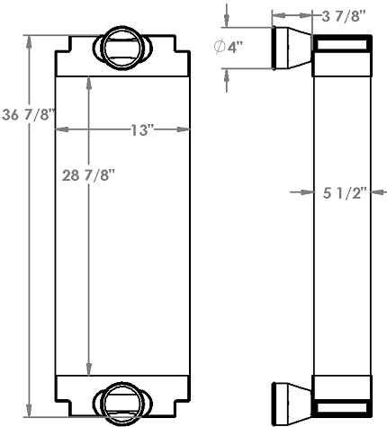 TRA12082 - Gillig Bus Charge Air Cooler Charge Air Cooler